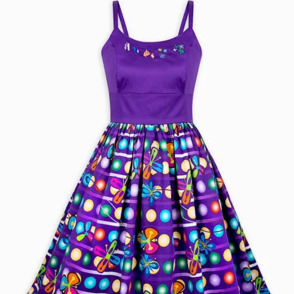 NWT Disney Parks Pixar Inside Out Retro Mod  50s Dress XS Disney Bound WDW